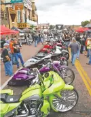  ??  ?? The builders on the Hot Bike Tour have constructe­d one-of-a-kind, custom motorcycle­s that they’ll be riding.