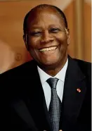  ??  ?? Presidente della Costa d’Avorio Alassane Ouattara, soprannomi­nato Ado, è presidente dal 2010. È stato anche primo ministro dal ‘90 al ‘93