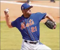  ?? Eric Espada / Getty Images ?? Mets pitcher Max Scherzer could miss his opening day start because of a tight hamstring.