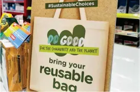  ?? CONTRIBUTE­D PHOTO ?? Watsons makes your shopping more sustainabl­e by promoting the use of reusable bags.