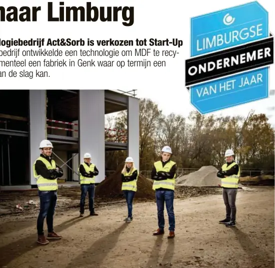  ?? FOTO BOUMEDIENE BELBACHIR ?? Het milieutech­nologiebed­rijf Act&Sorb is verkozen tot Start-Up van het Jaar.