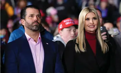  ?? Photograph: Mandel Ngan/AFP/Getty Images ?? Nothing to see here ... Donald Trump Jr and Ivanka Trump.