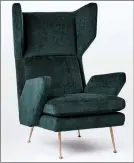  ?? West Elm via AP ?? West Elm’s Marcelle wing chair, which is a modern iteration of the classic chair.