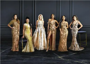  ?? CHRIS HASTON/BRAVO/TNS ?? “The Real Housewives of Dubai” cast members (from left) Sara Al Medani, Caroline Brooks, Caroline Stanbury, Chanel Ayan, Lesa Milan and Nina Ali.