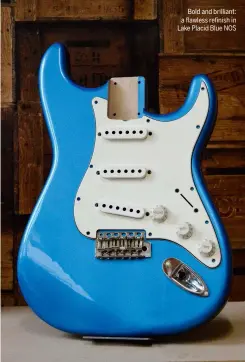  ??  ?? Bold and brilliant: a flawless refinish in Lake Placid Blue NOS