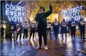  ?? ERIKA SCHULTZ — THE SEATTLE TIMES ?? On Nov. 4, Travonna Thompson- Wiley speaks at a rally in Occidental Park in Seattle.