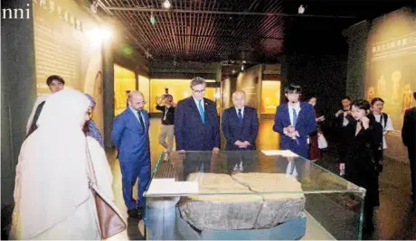  ?? ?? Ambassador of Pakistan to China H.E Mr. Khalil Hashmi attended the closing ceremony of China-Pakistan Gandhara Art Exhibition held at Shenzhen Museum, China. — NNI