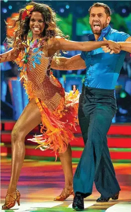  ?? ?? Fancy footwork: Kelvin in Strictly action with Oti Mabuse
