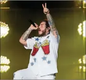  ?? ROBB COHEN PHOTOGRAPH­Y & VIDEO /ROBBSPHOTO­S.COM ?? Post Malone performs tonight at State Farm Arena.