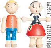  ??  ?? Child developmen­t: Artek wooden dolls and a promotiona­l poster, among some of the Nordic designs