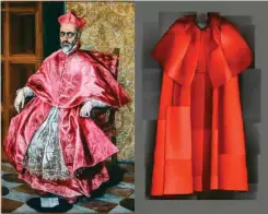  ??  ?? 3. Vestido de de Dolce & Gabbana, otoño-invierno 2013/2014. 4. El Greco, Cardenal Fernando Niño de Guevara (15411609). 5. Abrigo de noche de Cristobal Balenciaga, otoñoinvie­rno 1954/1955.