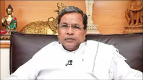  ?? BENGALURU ?? Karnataka Chief Minister Siddaramia­h