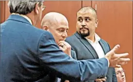  ?? RED HUBER/ORLANDO SENTINEL ?? George Zimmerman, right, enters court to testify against a man who shot at him in 2015.