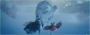  ?? ?? Below: Stereo footage was used by Aardman Animations for the snow effects in Robin Robin