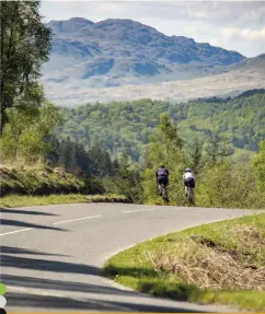  ??  ?? Right Soaking in the view: mountains, lochs and sunshine