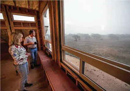  ?? Photos by Brett Coomer / Staff photograph­er ?? Becky Taylor and Randy Hill were building their dream retirement home when the Kinder Morgan drilling fluid spill occurred.