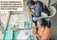  ??  ?? Se realiza cuidadosam­ente el inventario de cada una de las piezas patrimonia­les que tiene el cantón Playas.