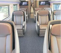  ??  ?? SWIFT AND SMART: Business class seats on the Fuxing high-speed train, the most premium-level seats available on the trains. Business class lounges are also available at train stations, with entrance fees collected separately to tickets.