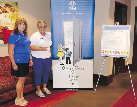  ?? PHOTOS: CHILDREN’S HOSPITAL AID SOCIETY ?? Pictured at the 36th Annual Children’s Hospital Aid Society (CHAS) Charity Golf Classic held Aug 16 at Silver Springs Golf &amp; Country Club are 2018 tournament co-chairs Evelyn Bowie, left, and Lorna Hamm. More than $250,000 was raised to complete the purchase of the state-of-the-art arthroscop­ic surgery equipment at the Alberta Children’s Hospital.
