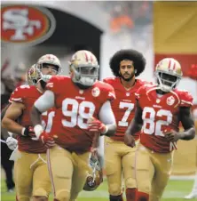  ?? Carlos Avila Gonzalez / The Chronicle 2016 ?? Colin Kaepernick (7) made a mild comeback last season, putting together his best passer rating (90.7) since 2013.