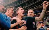  ??  ?? Il peso degli «italiani» Mandzukic, al centro, e Perisic esultano