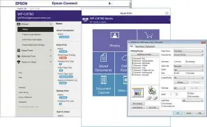  ??  ?? LEFT Epson offers great cloud support, and a well-featured Windows driver