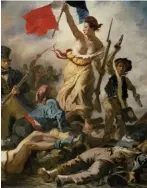  ??  ?? Delacroix’s painting commemorat­es the French Revolution of 1830 (detail)