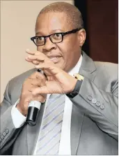  ?? PHOTO: SIMPHIWE MBOKAZI ?? Eskom chief executive Brian Molefe asks why Futuregrow­th has not sold its Eskom bonds.