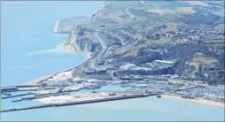  ?? Aerial picture: Simon Burchett ?? Customs officers at Dover searched Darren Maile’s van after noticing he had made nine Continenta­l trips within a few weeks