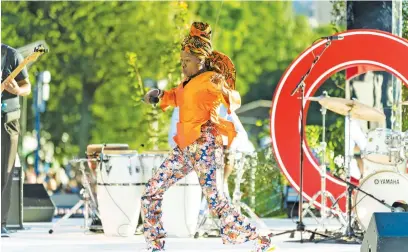  ?? Picture: Getty Images ?? ENERGETIC: Benin superstar, singer-songwriter and activist Angelique Kidjo performs during the 2022 Global Citizen Festival in Central Park, New York, in September last year.