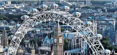  ??  ?? The London Eye, which has continued to attract tourists thanks to the weak pound