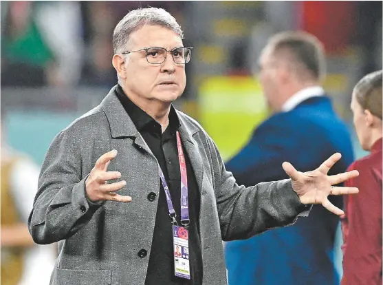  ?? AFP ?? Gerardo Martino, durante el juego contra Polonia.