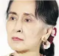  ??  ?? Aung San Suu Kyi