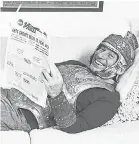  ?? PROVIDED BY PAMELA BARKENTIN BLACKBURN ?? Mel Brooks takes a break while filming “History of the World: Part I.”