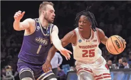  ?? BRAD PENNER-USA TODAY SPORTS ?? John Blackwell, who averaged 8.0 points and 3.2 rebounds per game for the Badgers as a freshman off the bench this season, said he wants to be more of a consistent leader next year.