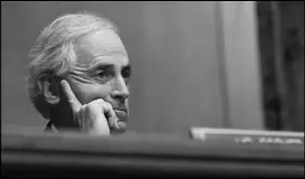  ??  ?? Sen. Bob Corker, R-Tenn., known as a budget hawk, listens to Mnuchin’s testimony.