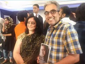  ??  ?? Roshmila Bhattachar­ya with ShantanuRa­y Chaudhuri, Senior Copy Editor, Penguin