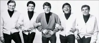  ??  ?? Tommy James and the Shondells: Ron Rosman, left, Peter Lucia, Tommy James, Mike Vale and Eddie Gray.