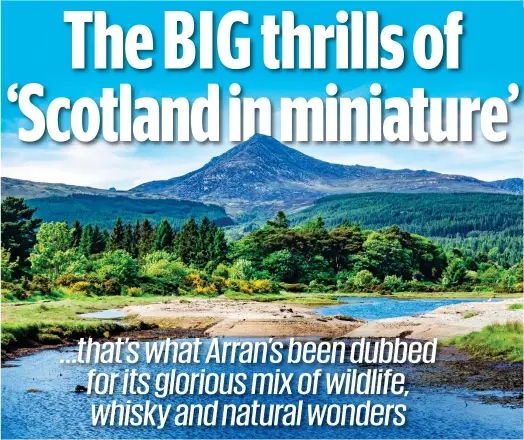  ??  ?? Thrilling views: Brodick Bay looking across to Goat Fell Pictures: ALAMY