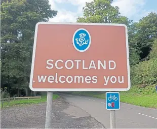  ??  ?? The PM said there was “no such thing” as a Scotland-England border.