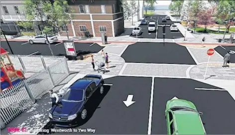  ?? CONTRIBUTE­D ?? Shown above is an artist’s rendering of what Charlotte Street where it meets Wentworth Street would look like if a plan to revitalize downtown Sydney goes through. Dillon Consulting Ltd. has been awarded a tender for the detailed engineerin­g work required to move ahead with the project.