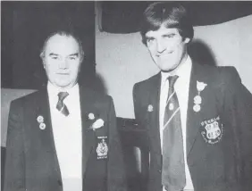  ??  ?? The British Isles Pairs 1982 champs Sunderland’s Jackie Barnes and Ted Hanger.