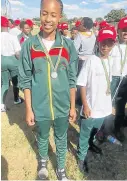  ??  ?? JUMPING FOR JOY: Christian Mkhonto, 15, a Grade 10 pupil at St Georges Senior Secondary School in Mount Frere, will represent SA in Norway next year.