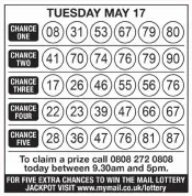  ??  ?? TODAY’S JACKPOT: £5,000