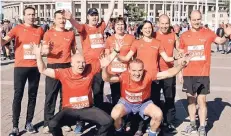  ?? FOTO: SPARKASSE ?? Die Mannschaft der Sparkasse Rhein-Maas legte in Berlin zusammen 225 Kilometer zurück.