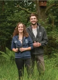  ??  ?? SCOTTISH WILDLIFE TRUST VOLUNTEERS AT LOCH OF THE LOWES