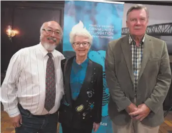  ??  ?? The 2019 Citizens of the Year inductees were Chuck Chin, Noreen Rustad and Albert Koehler.