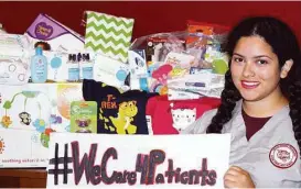  ?? Megan Castillo ?? Girl Scout Ambassador Madeline Castillo’s Gold Award project, #WeCare4Pat­ients, provides hospital patients with necessitie­s to make their stay more comfortabl­e and, ultimately, aid in their recovery.