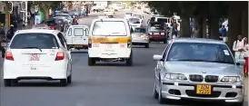  ??  ?? A motorist drives against traffic along 3rd Avenue, a busy one-way street in Bulawayo yesterday