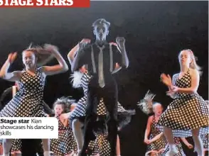 ??  ?? Stage star Kian showcases his dancing skills